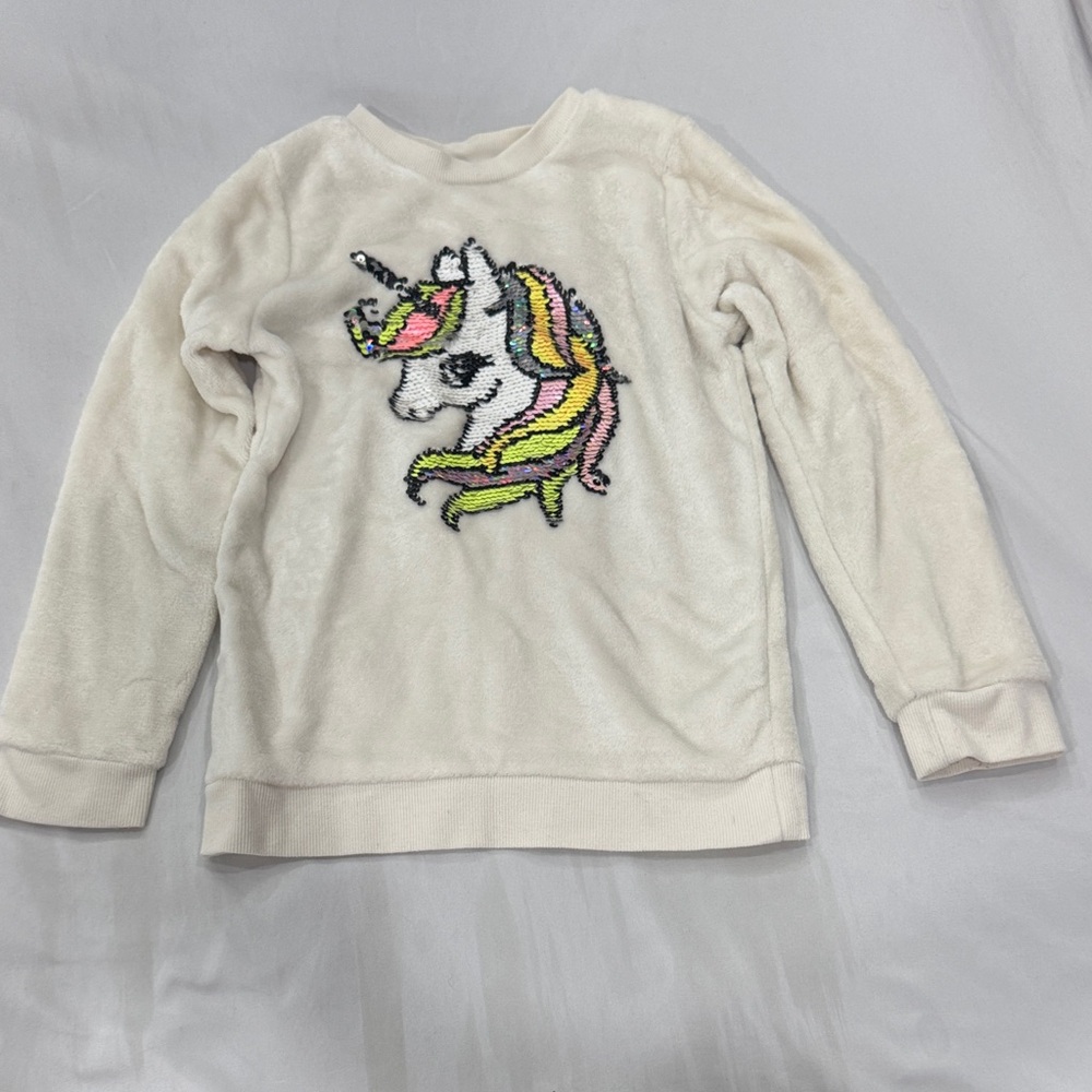 H&M Kids Unicorn Fleece Sweatshirt - Cream